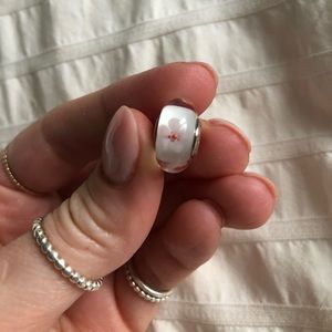 Pandora Charms with little baby pink flowers